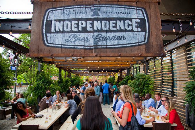Independence beer garden restaurant a design by corsi associates Garden design corsi